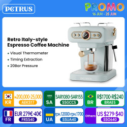 PETRUS 20-Bar-Espressomaschine: Cremige Lattes und Cappuccinos zubereiten